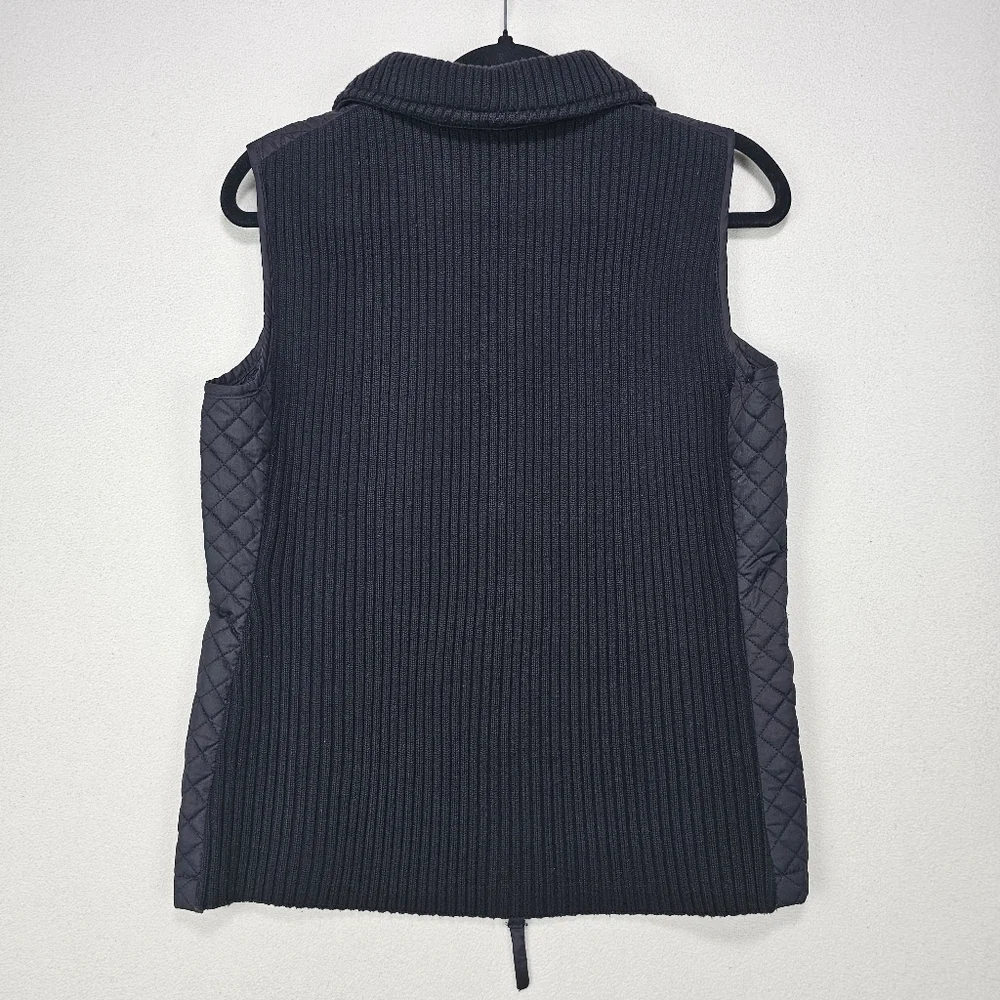 Spanner Quilted and Rib Knit Vest Black Size Medium - Picture 2 of 10
